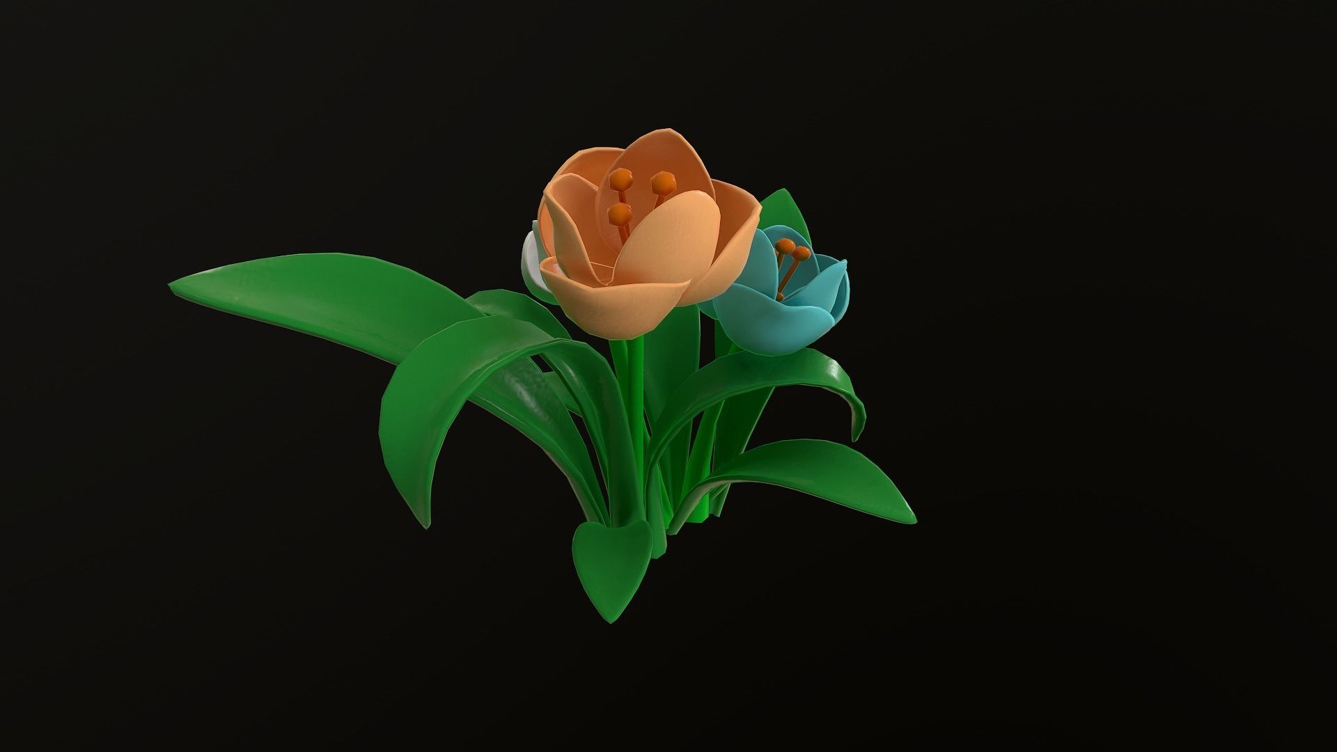 Asset - Cartoons - Flower 3D model_7