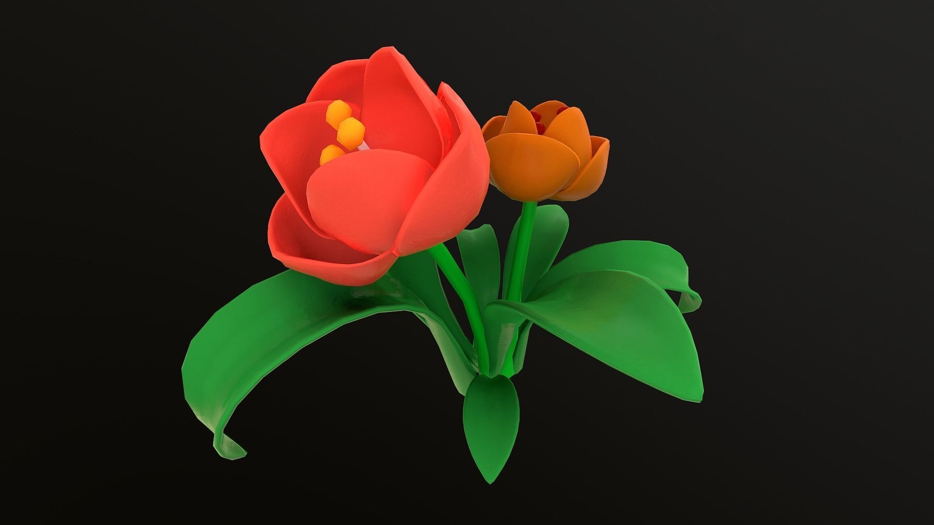 Asset - Cartoons - Flower 3D model_33
