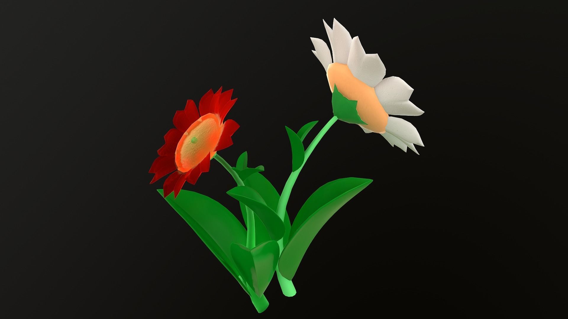 Asset - Cartoons - Flower 3D model_25