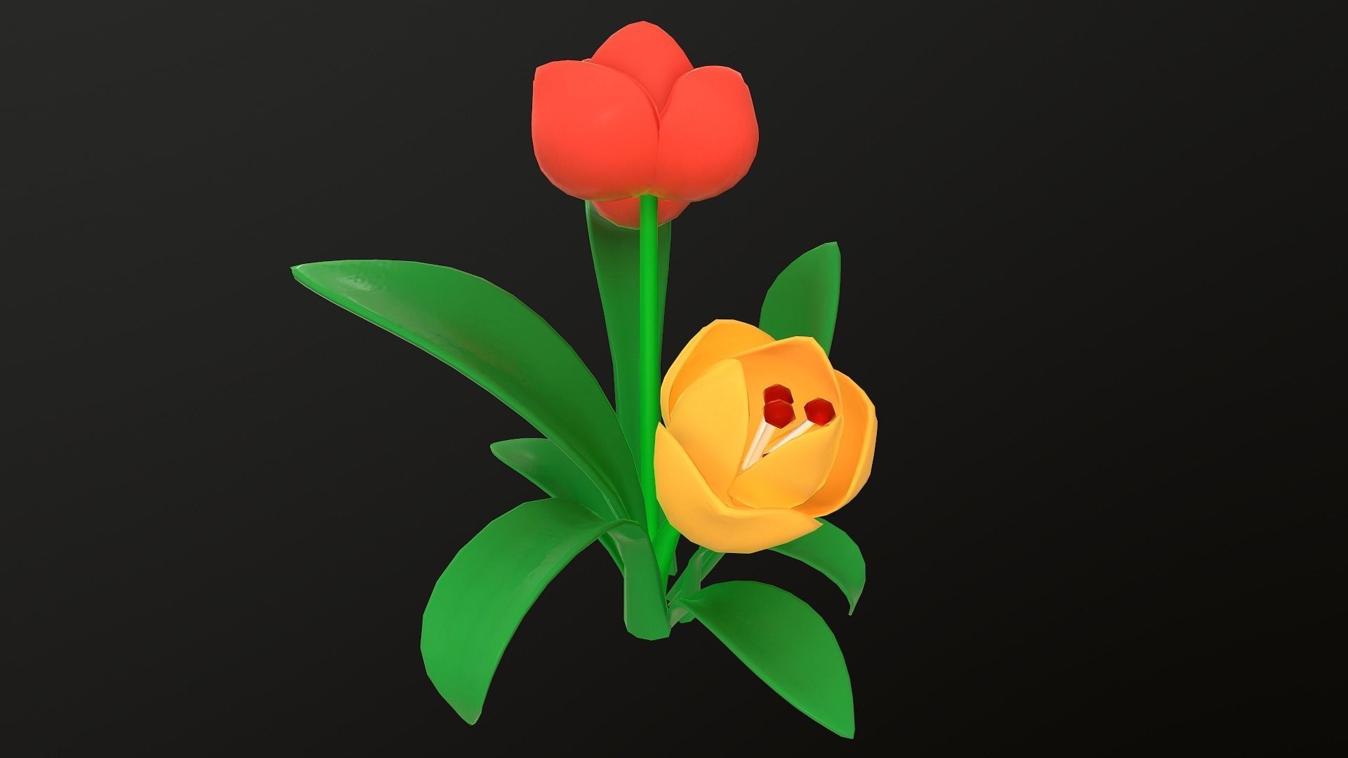Asset - Cartoons - Flower 3D model_20