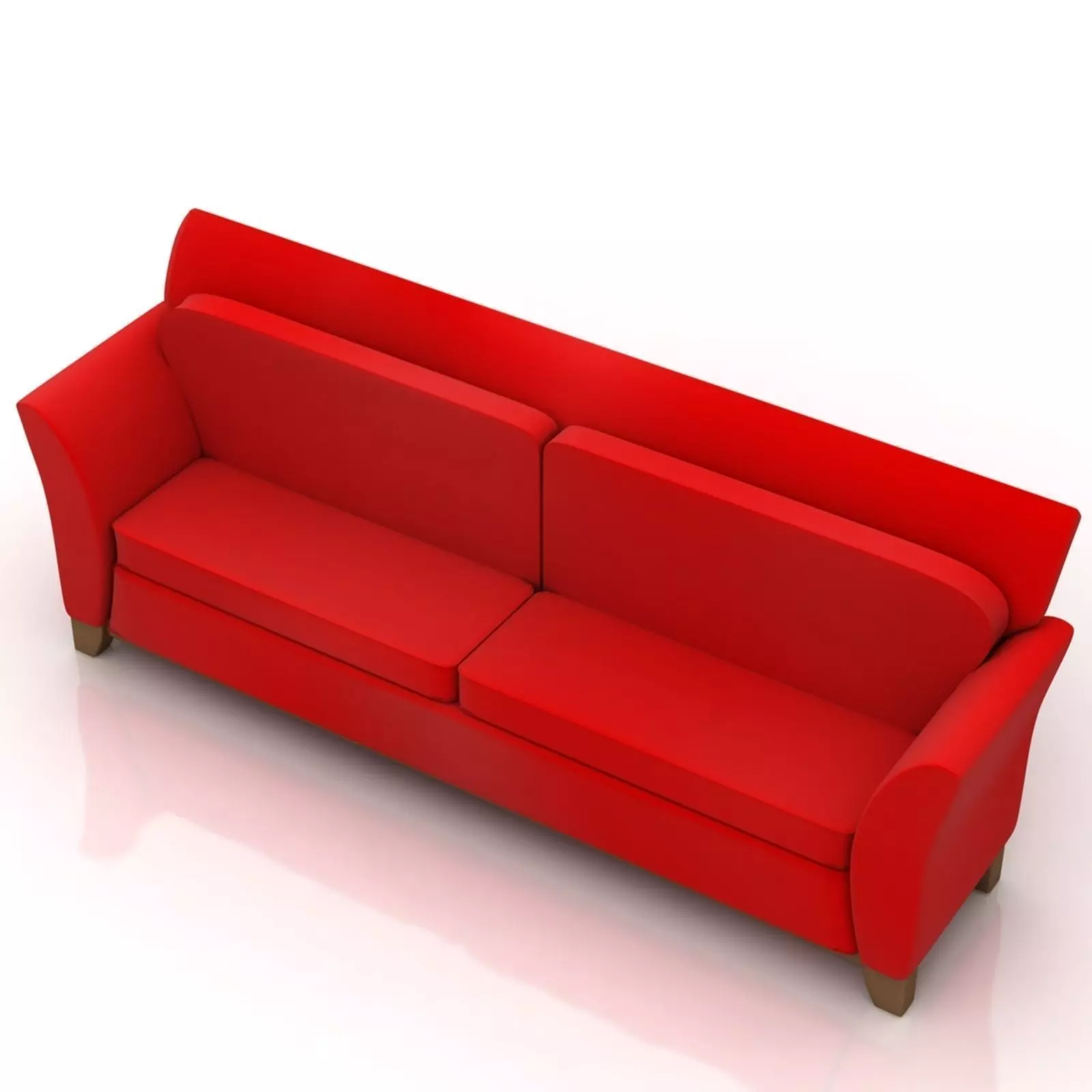 Red Sofa 3D model_0