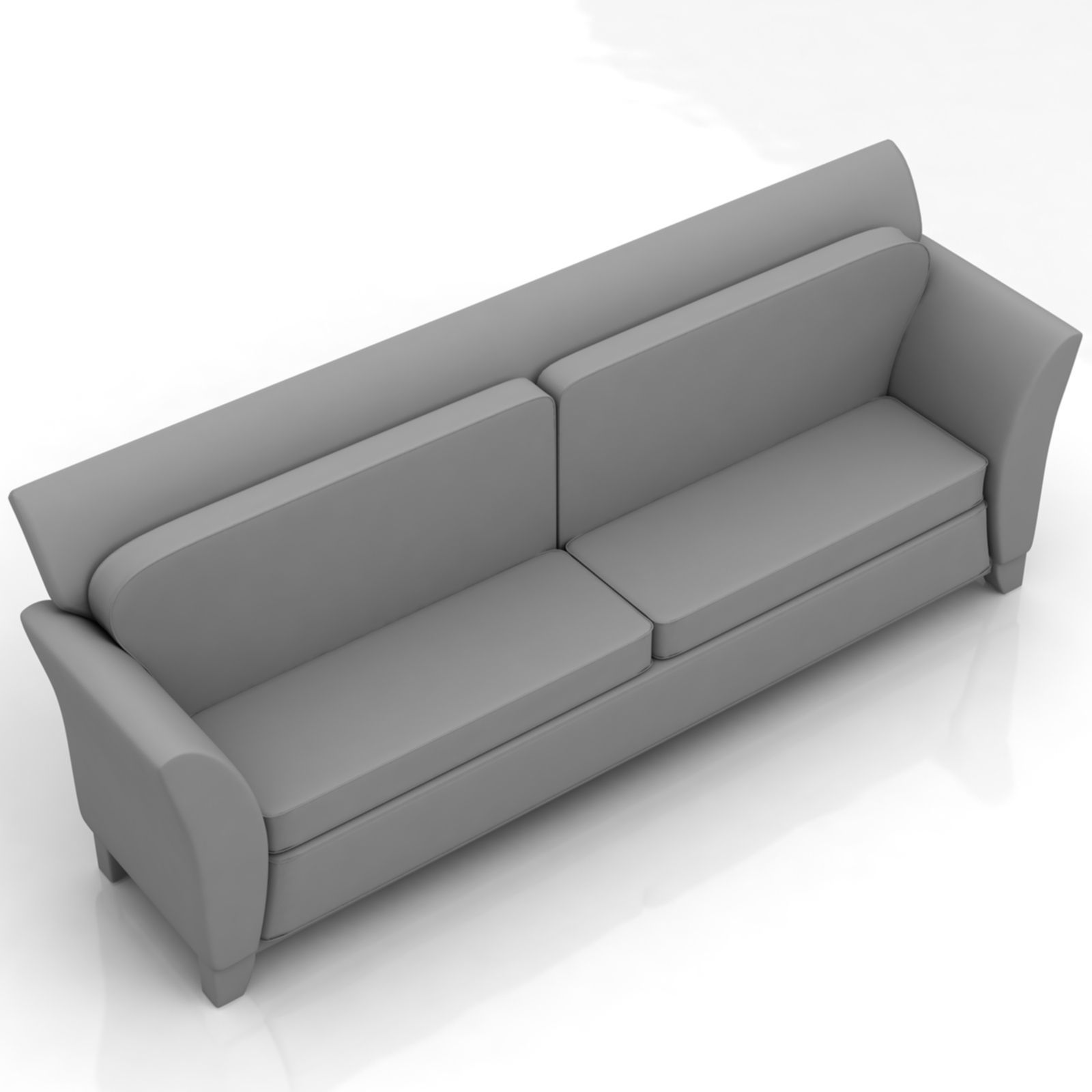 Red Sofa 3D model_4