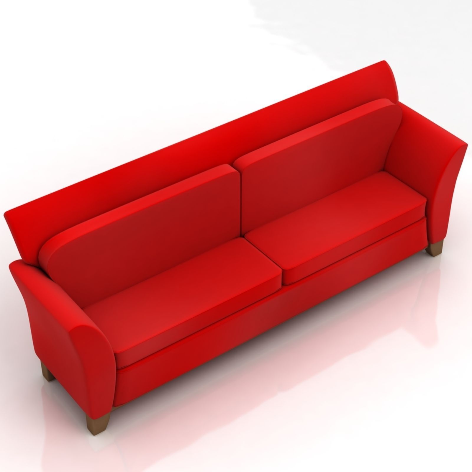 Red Sofa 3D model_1