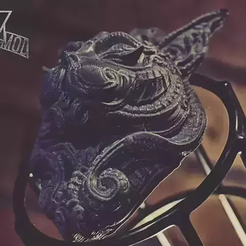 stylized cat wall ornament