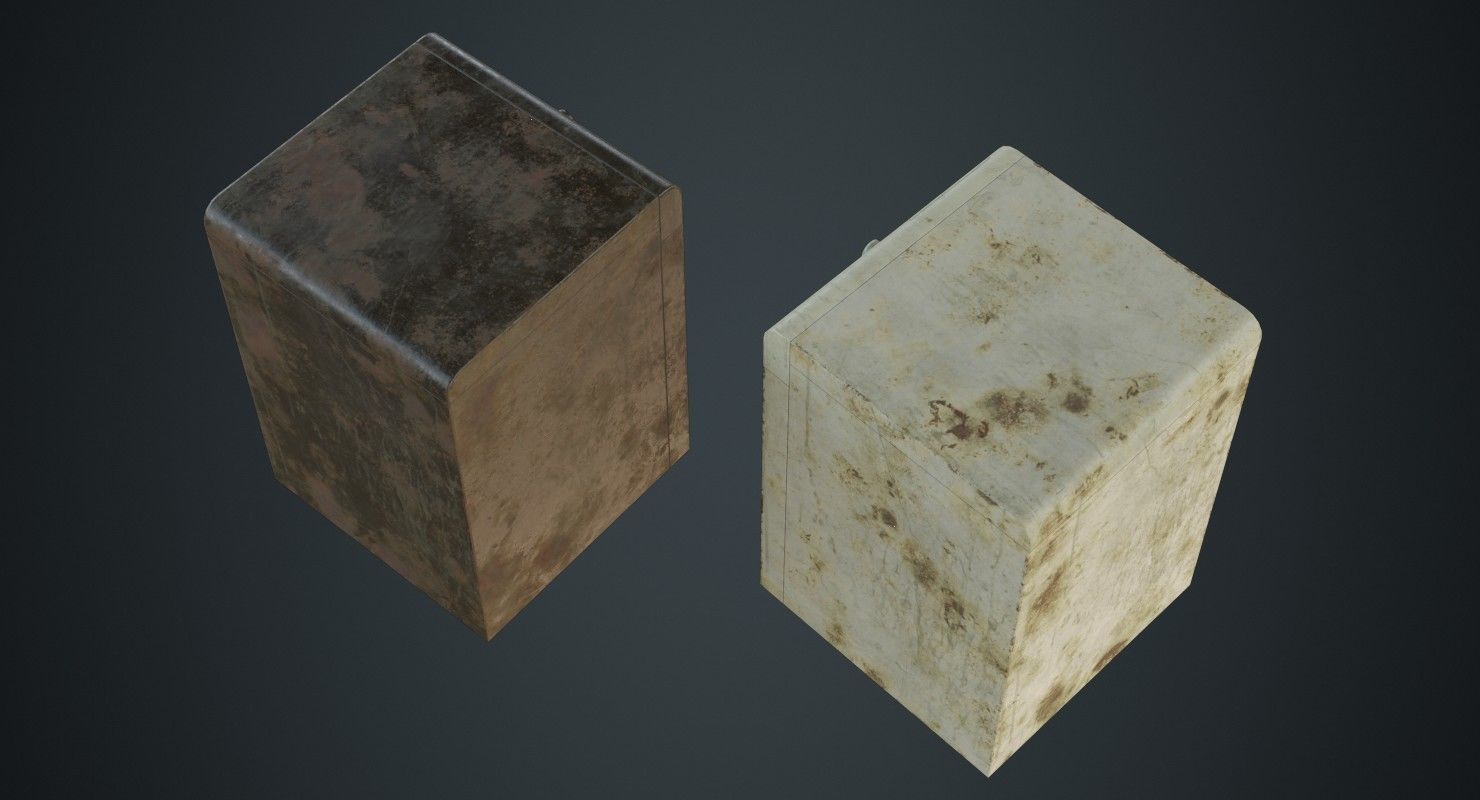 Washing Machine 1B Low-poly 3D model_1