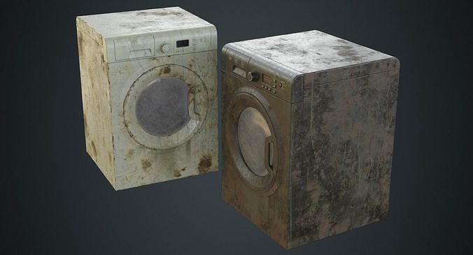 Washing Machine 1B Low-poly 3D model