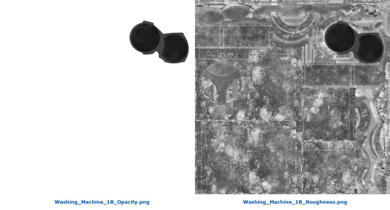 Washing Machine 1B Low-poly 3D model_13