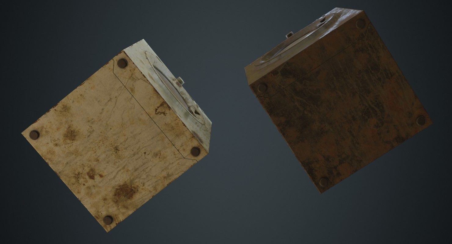 Washing Machine 1B Low-poly 3D model_2