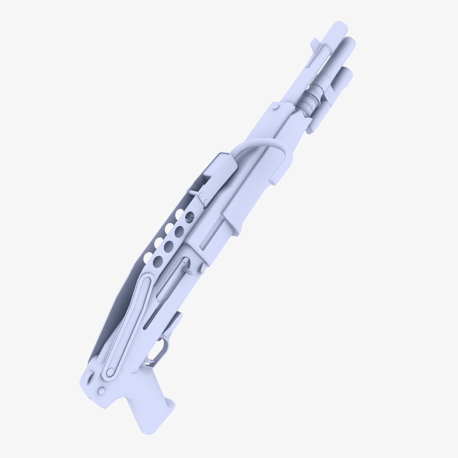 Spas 12 Shotgun 2 Low-poly 3D model_3