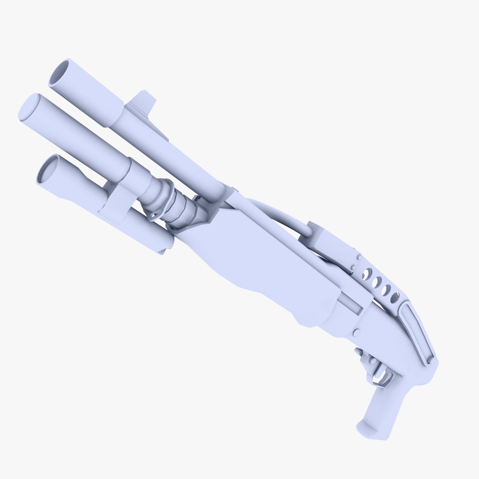 Spas 12 Shotgun 2 Low-poly 3D model_2