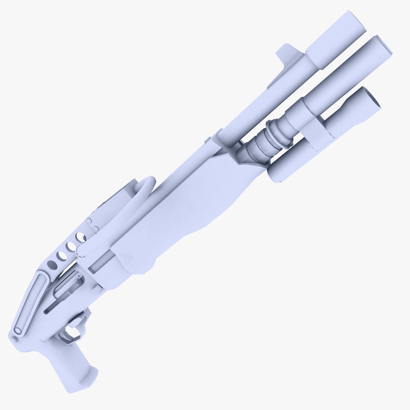 Spas 12 Shotgun 2 Low-poly 3D model_0
