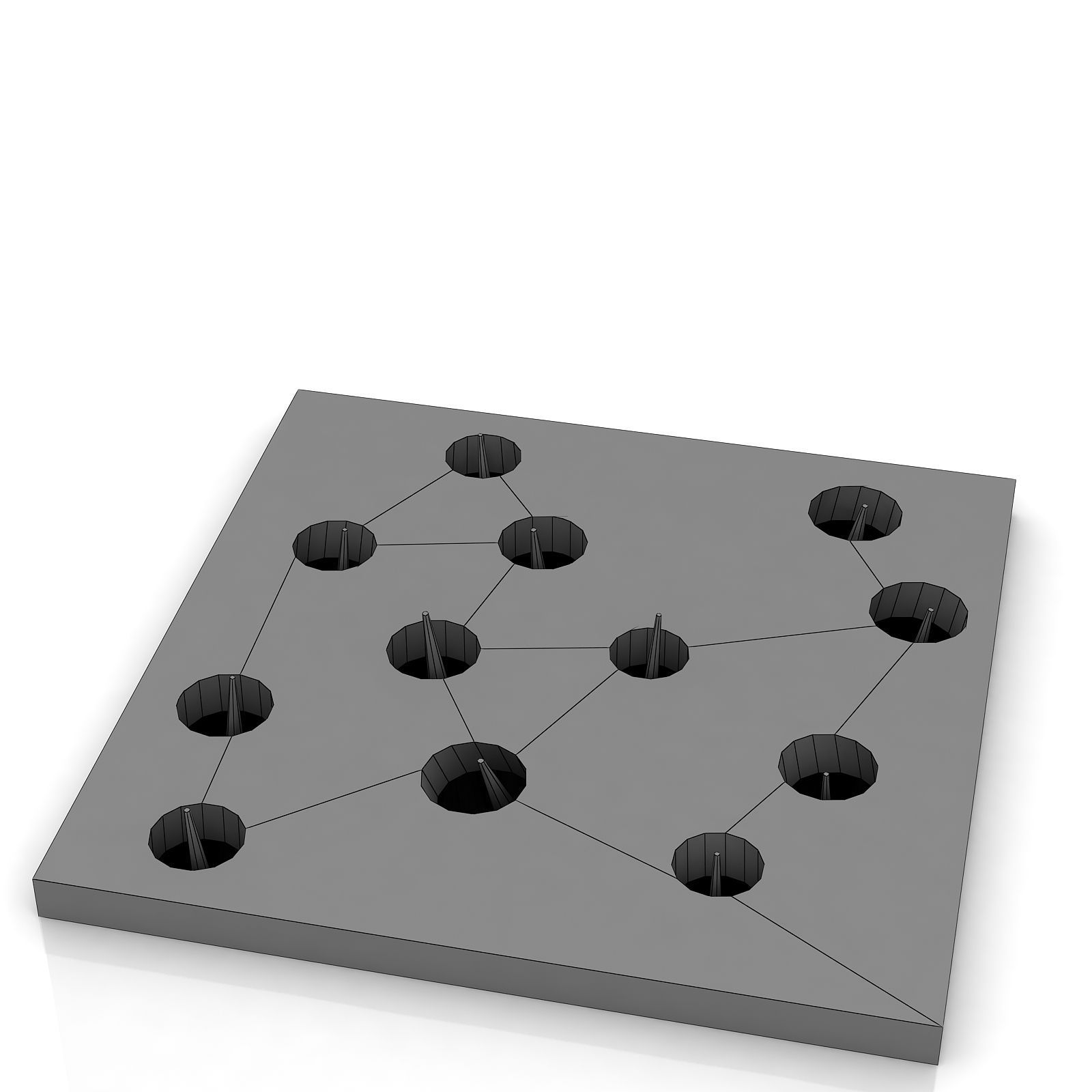 Spike Trap Animated low poly Low-poly 3D model_5