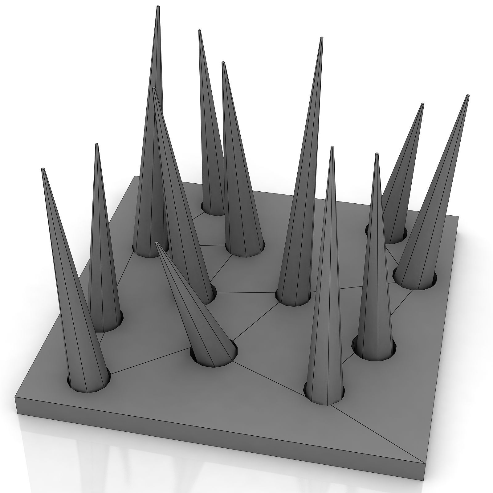 Spike Trap Animated low poly Low-poly 3D model_3