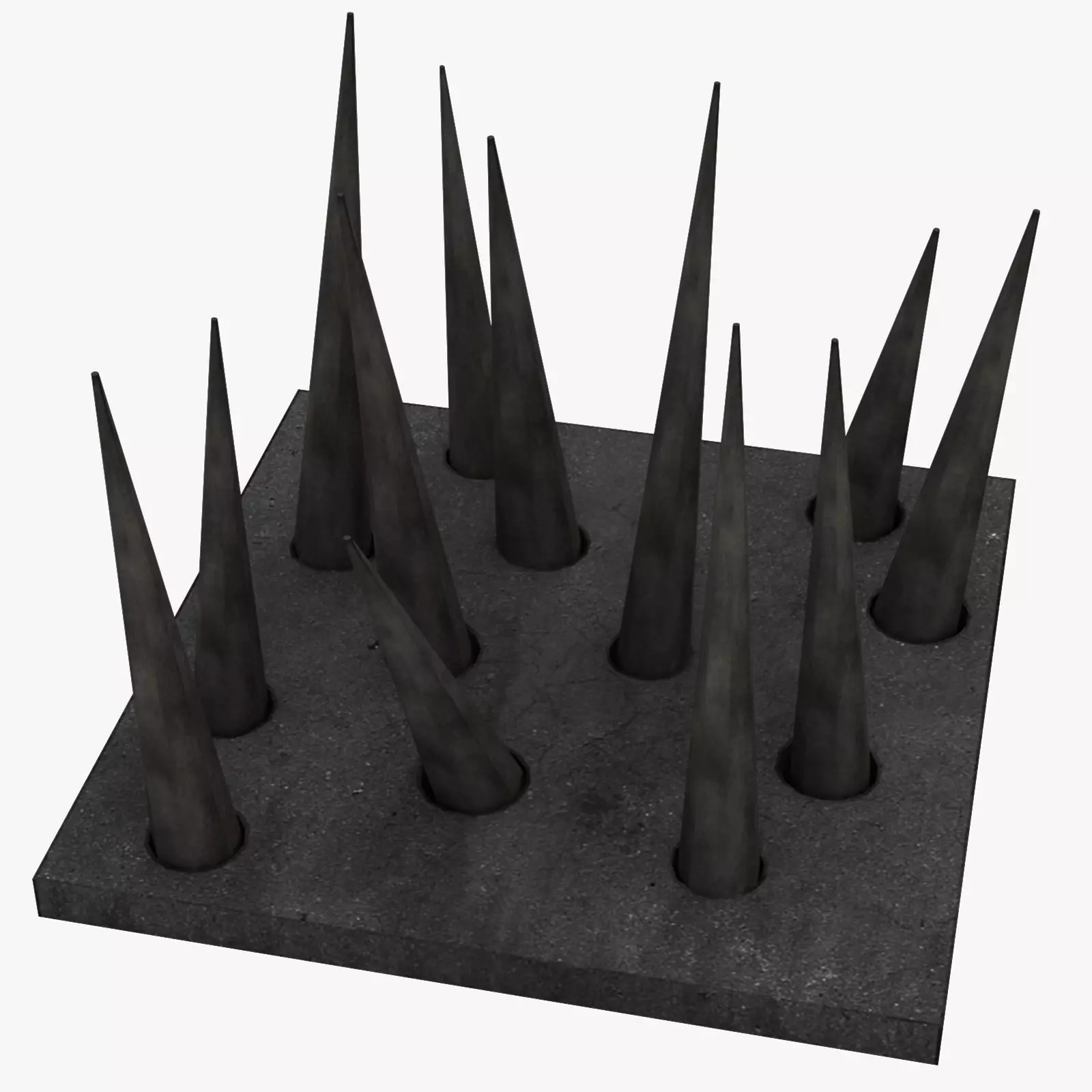 Spike Trap Animated low poly Low-poly 3D model_0