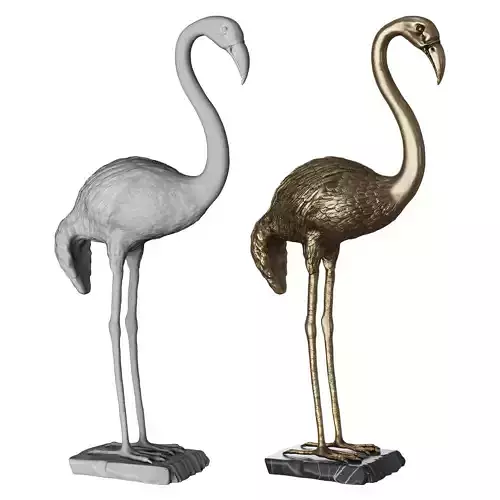 Bronze Heron Samargue by Marie Martin Low-poly 3D model