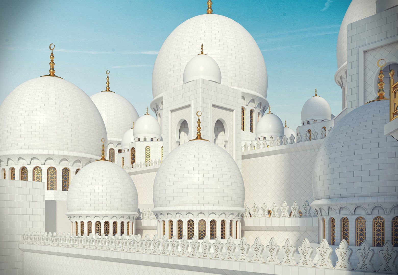 sheik Zayed mosque 3D model_9
