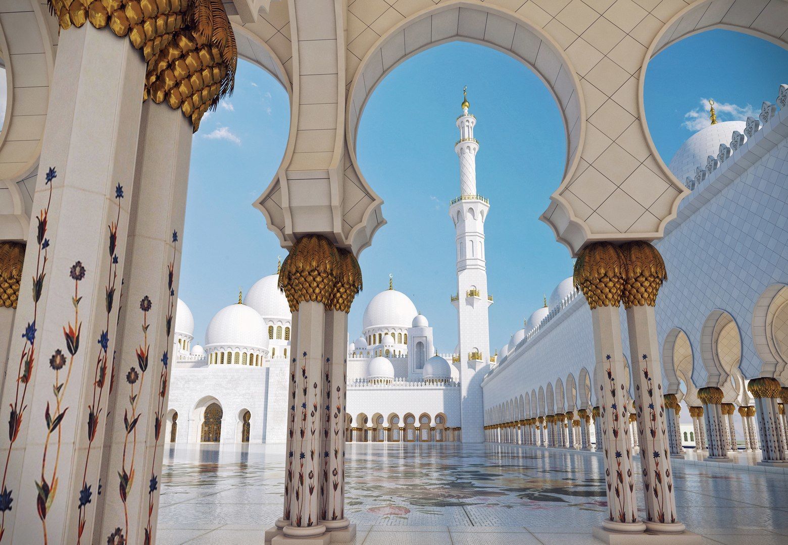 sheik Zayed mosque 3D model_7