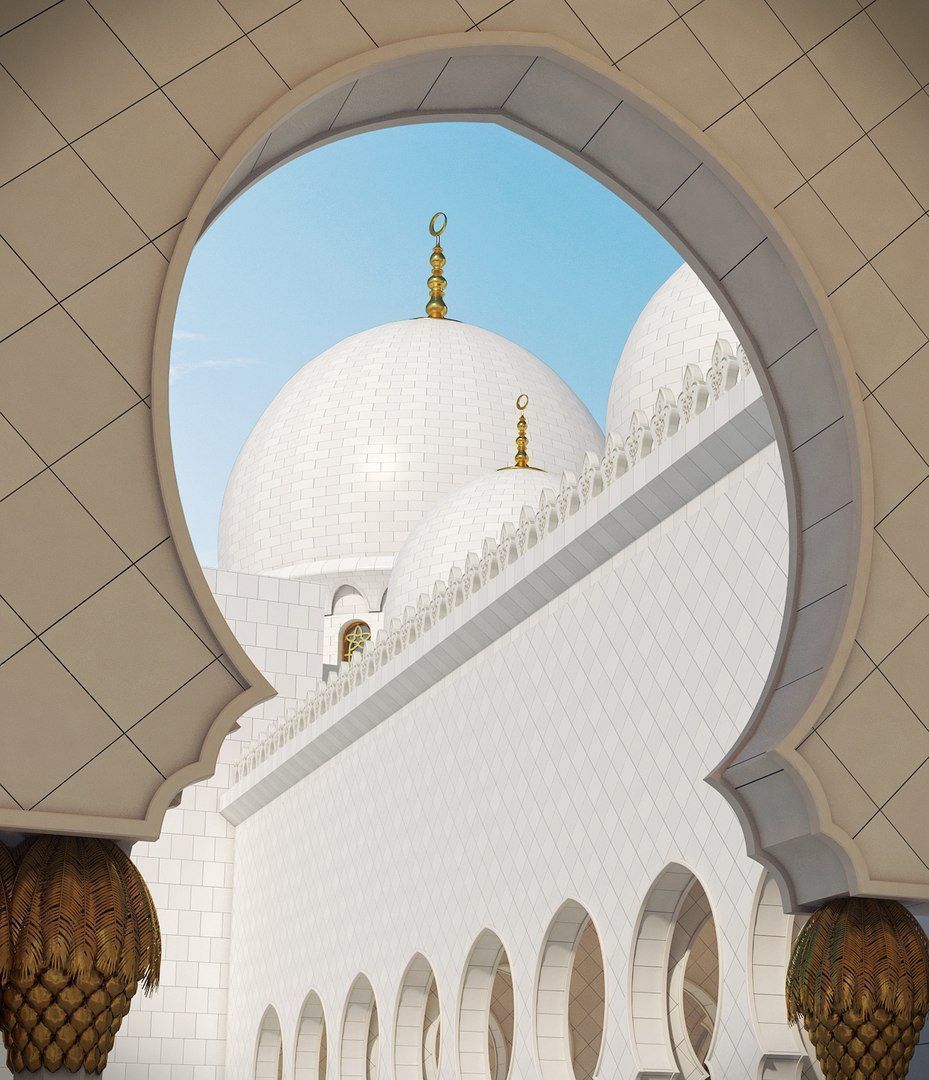 sheik Zayed mosque 3D model_8