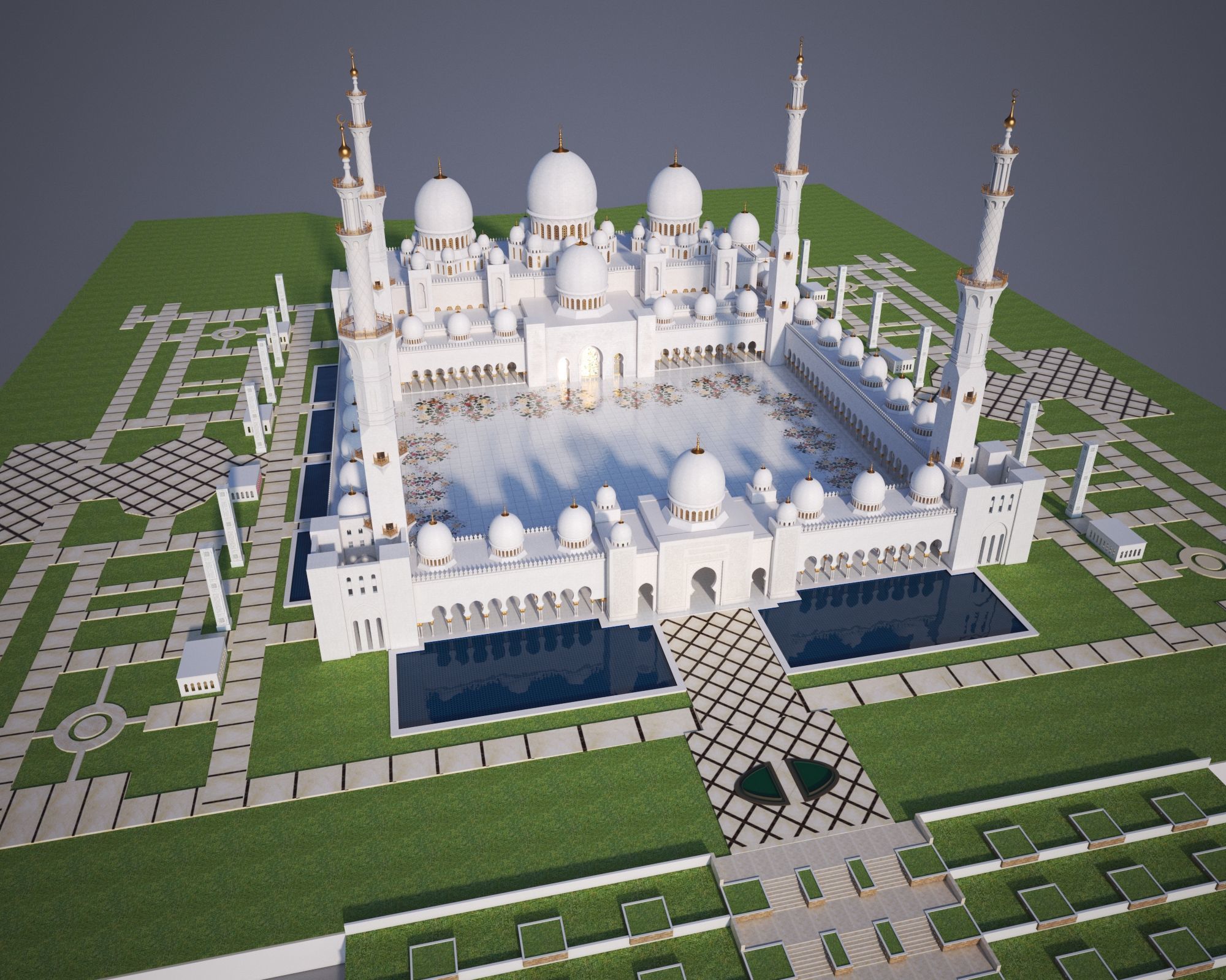 sheik Zayed mosque 3D model_4