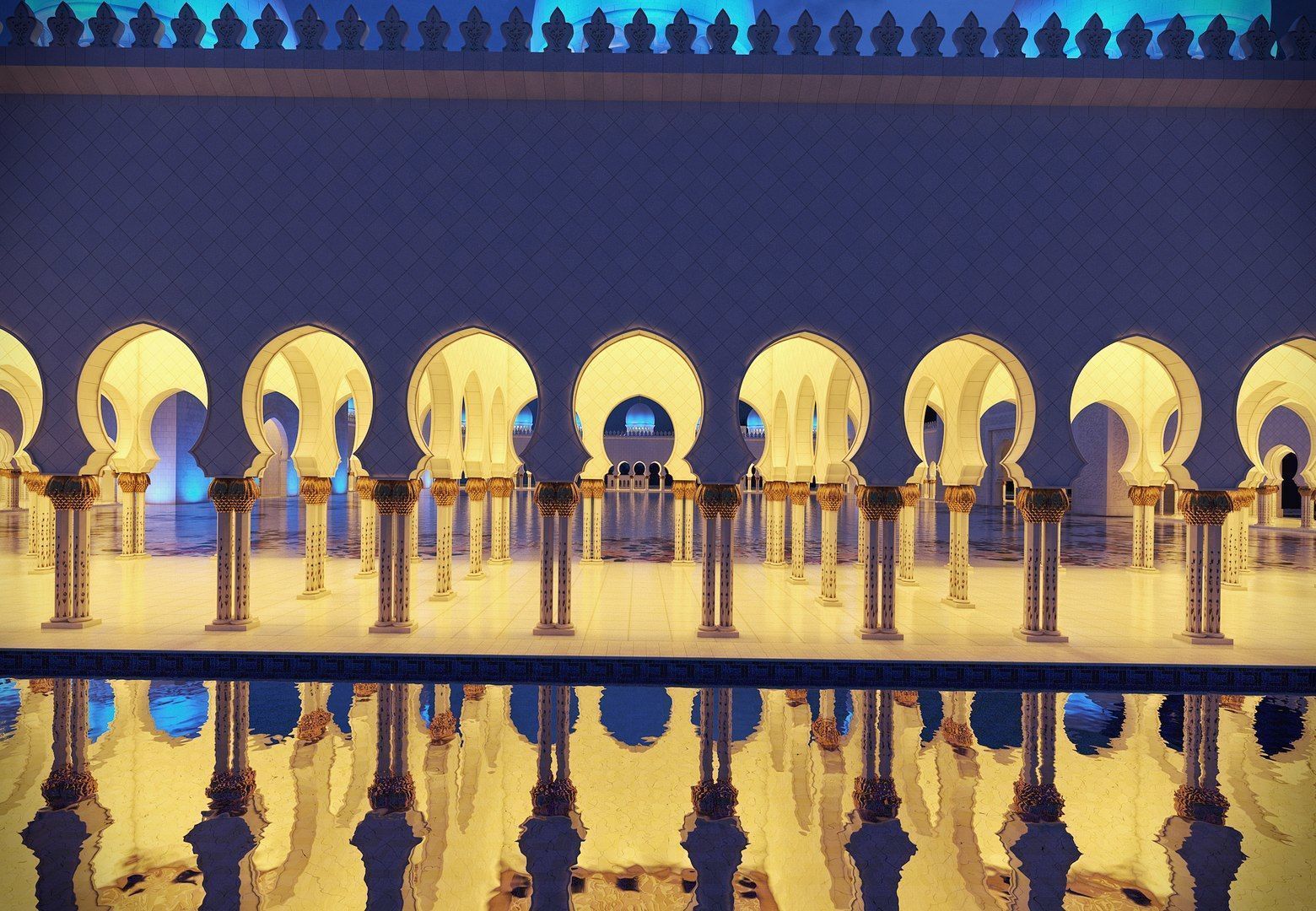 sheik Zayed mosque 3D model_17