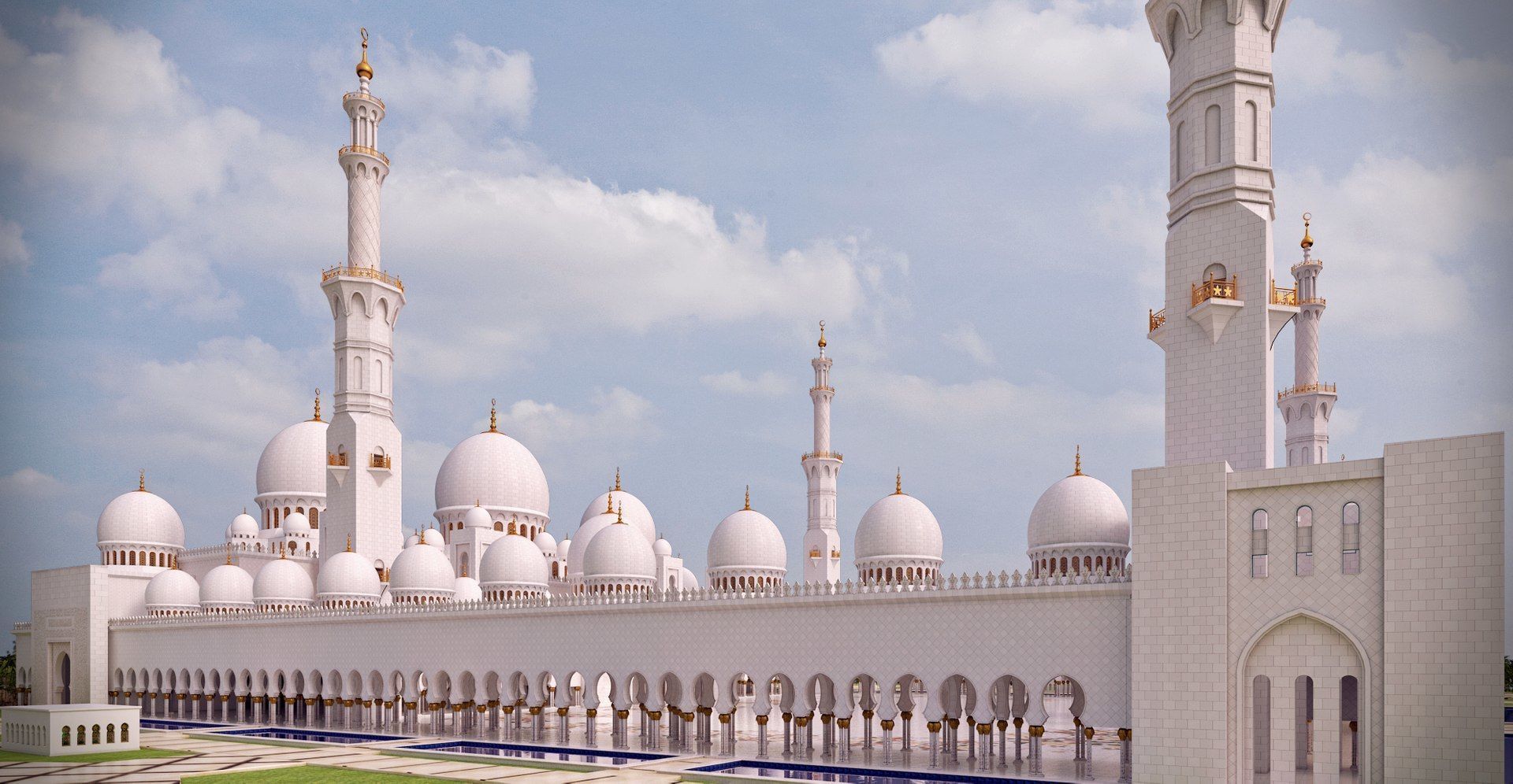 sheik Zayed mosque 3D model_11