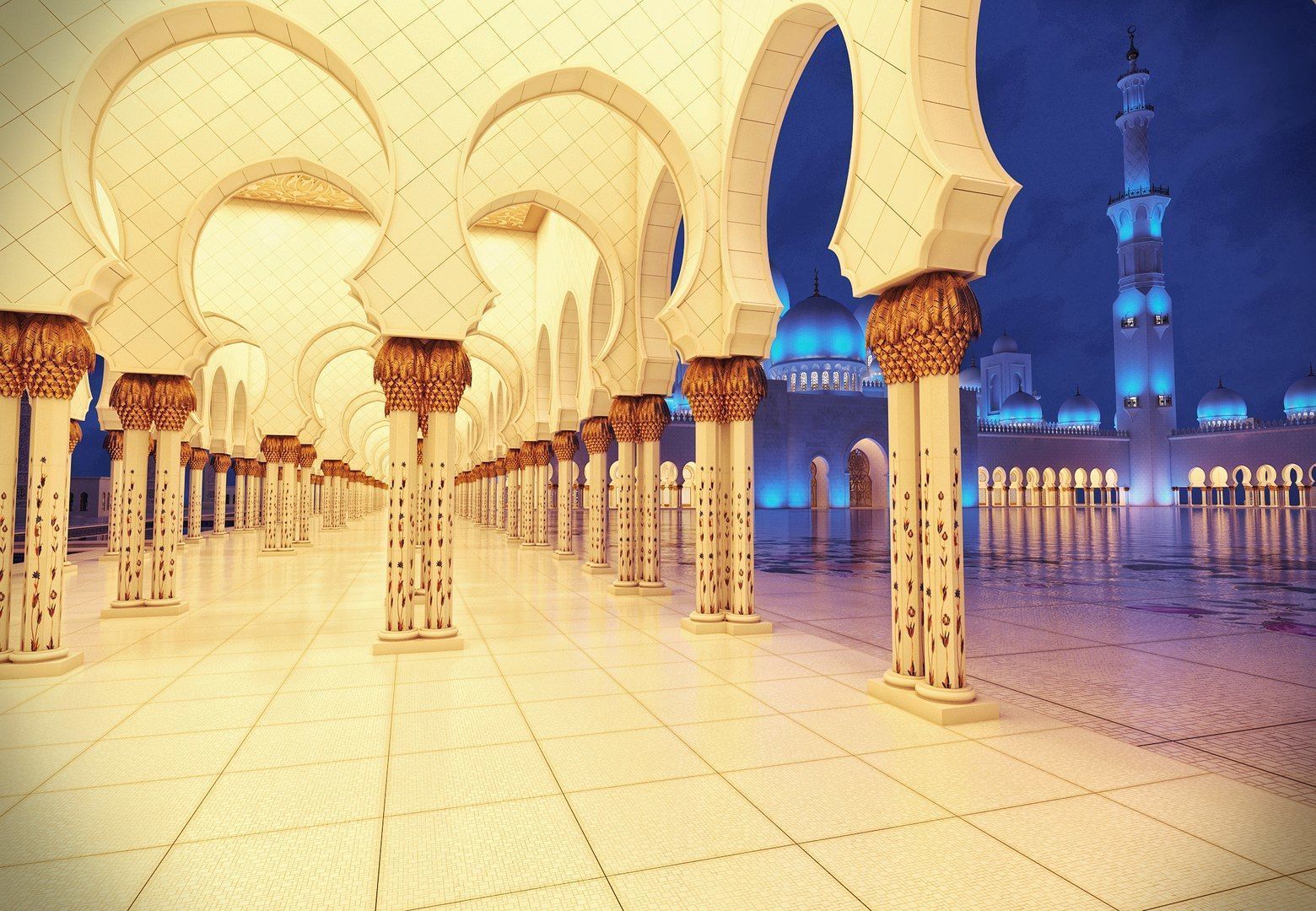 sheik Zayed mosque 3D model_5