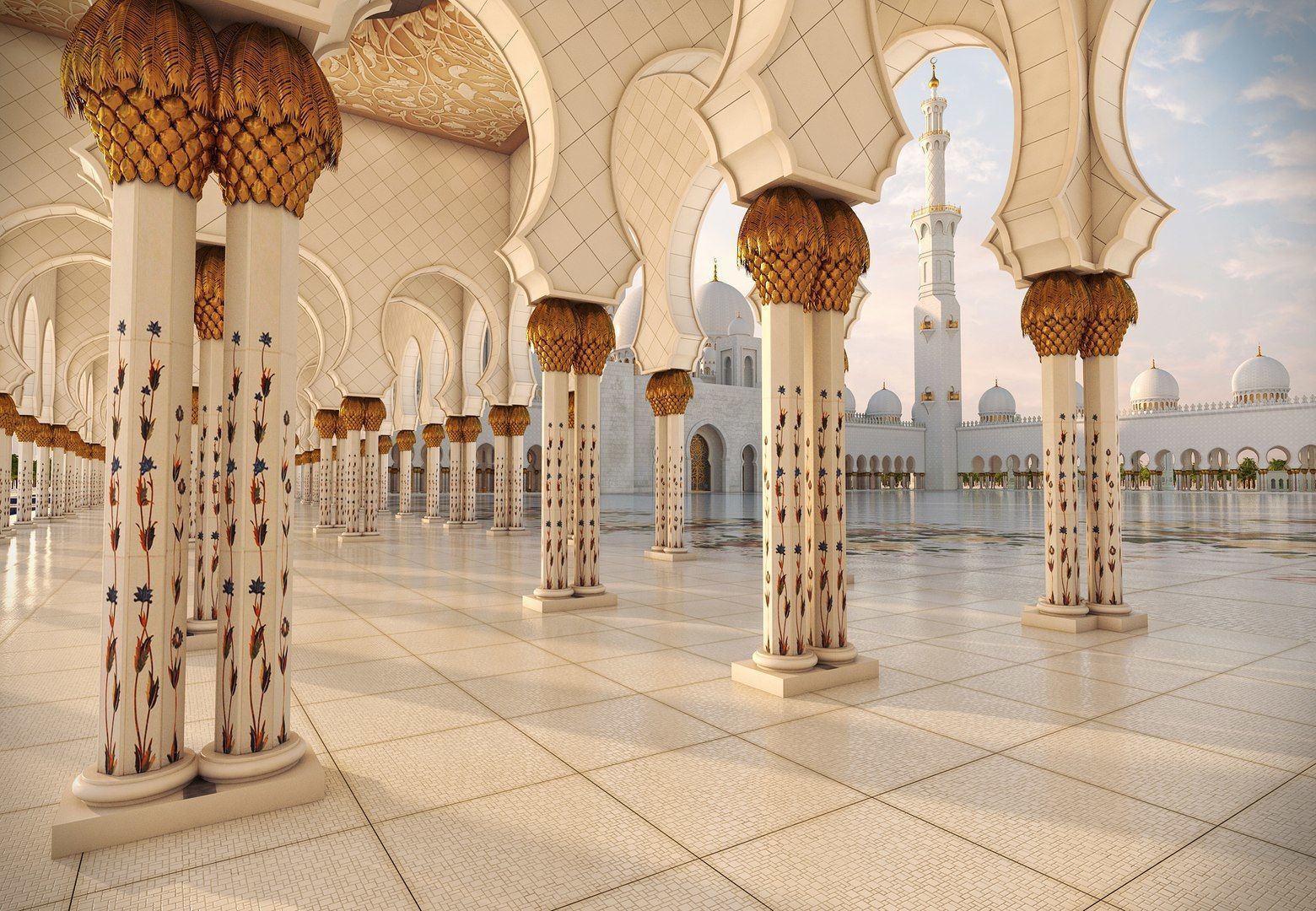 sheik Zayed mosque 3D model_2