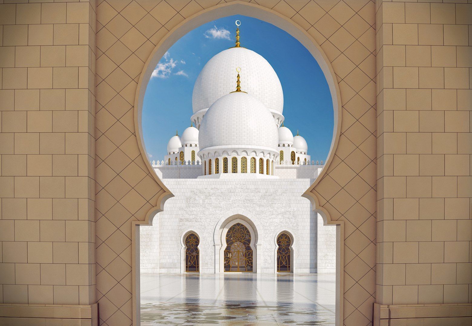sheik Zayed mosque 3D model_6