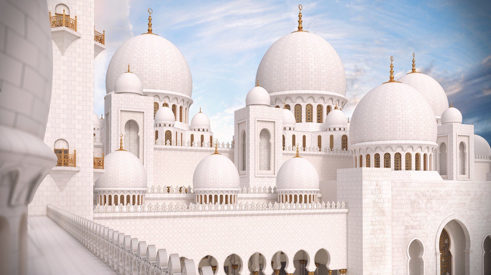 sheik Zayed mosque 3D model_12