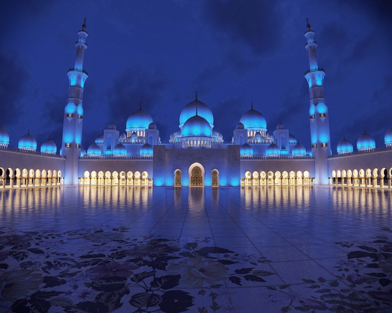 sheik Zayed mosque 3D model_16