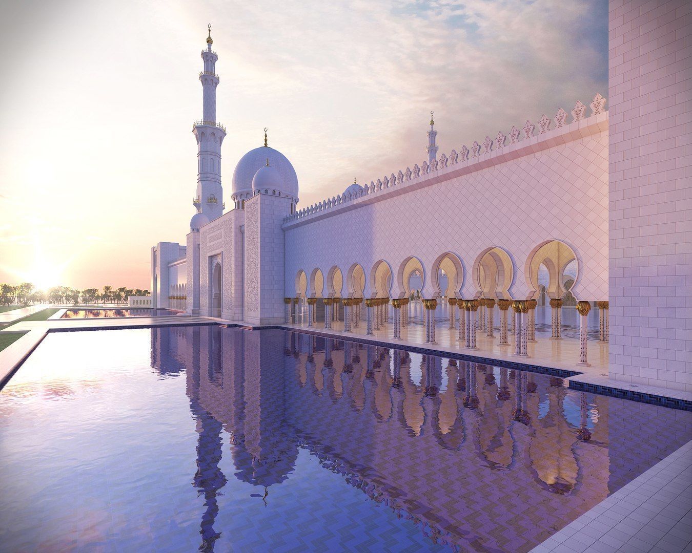 sheik Zayed mosque 3D model_19