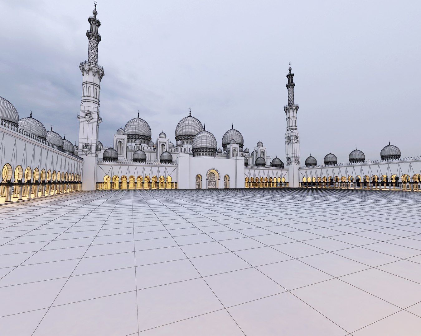 sheik Zayed mosque 3D model_20
