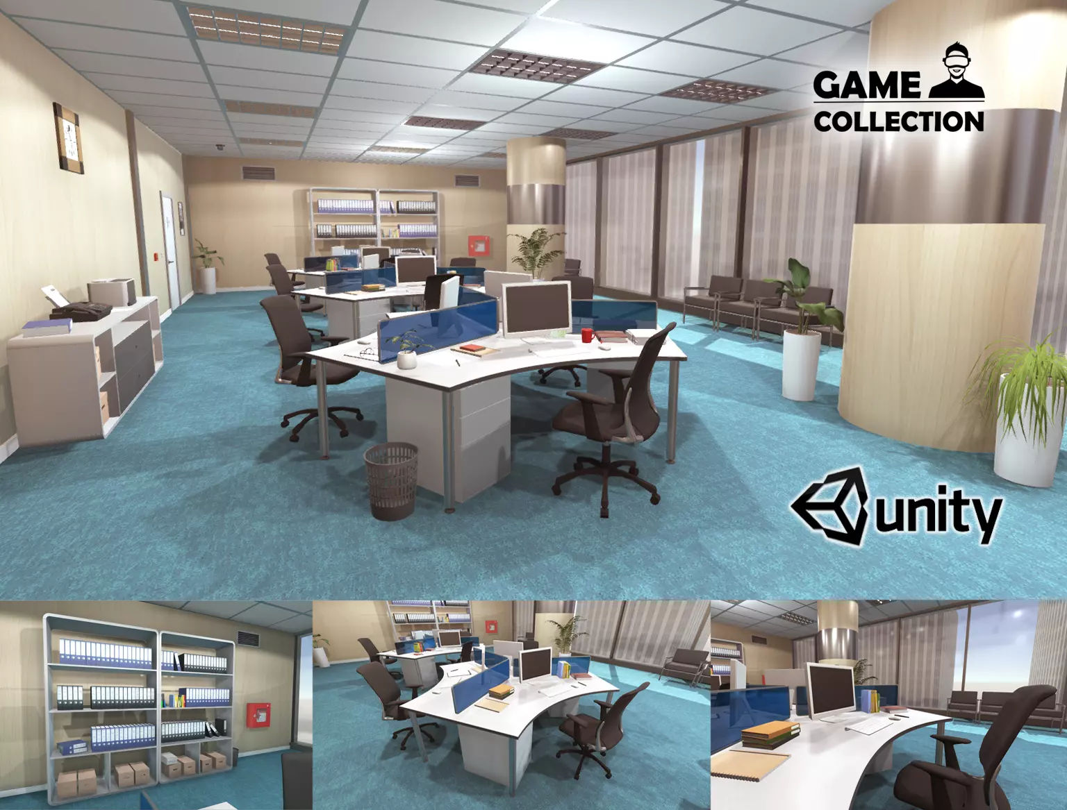 Office Interior 2 Low-poly 3D model
