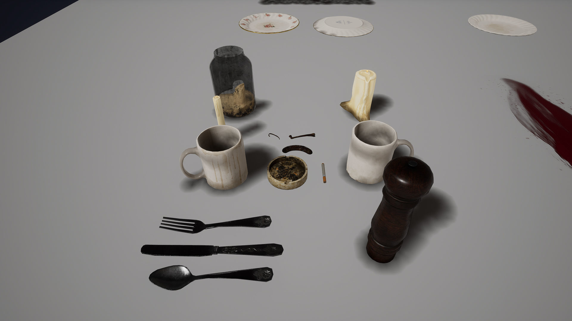 Horror Dining Room - UE4 and UE5 Asset Pack Low-poly 3D model_22
