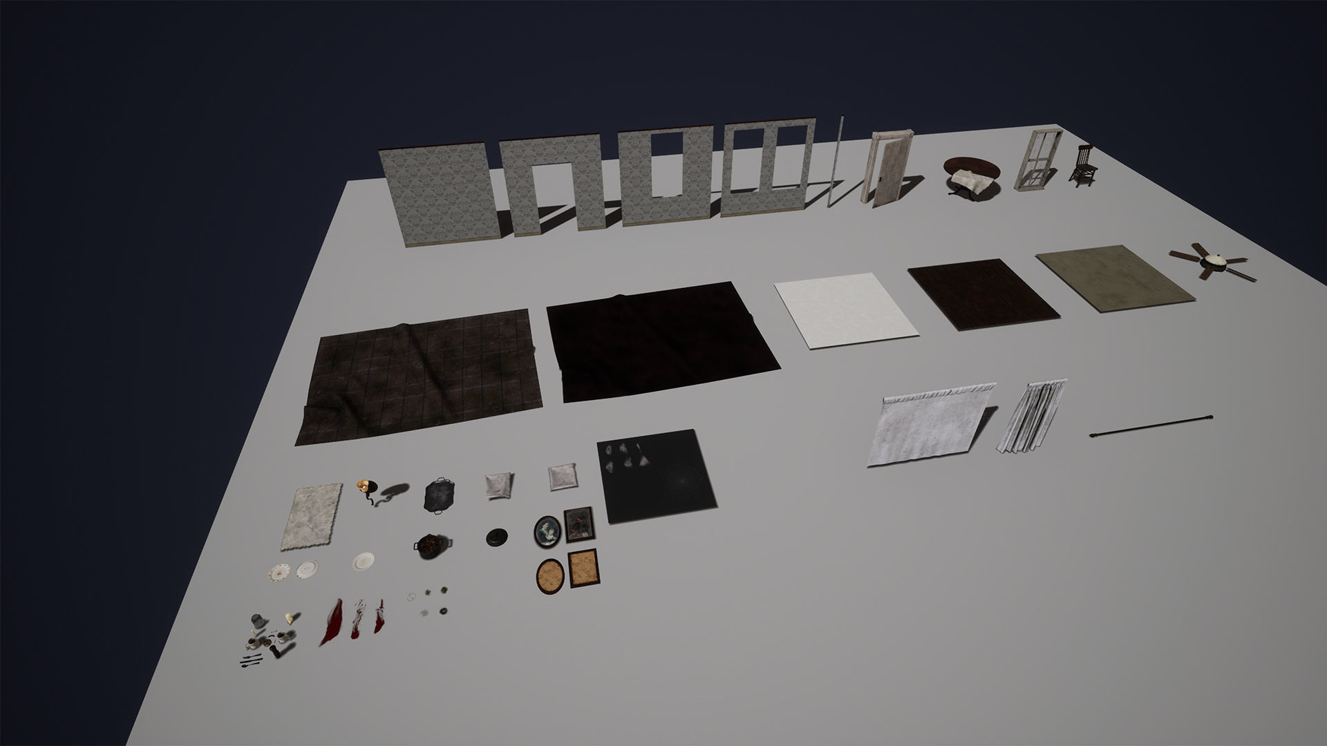 Horror Dining Room - UE4 and UE5 Asset Pack Low-poly 3D model_15