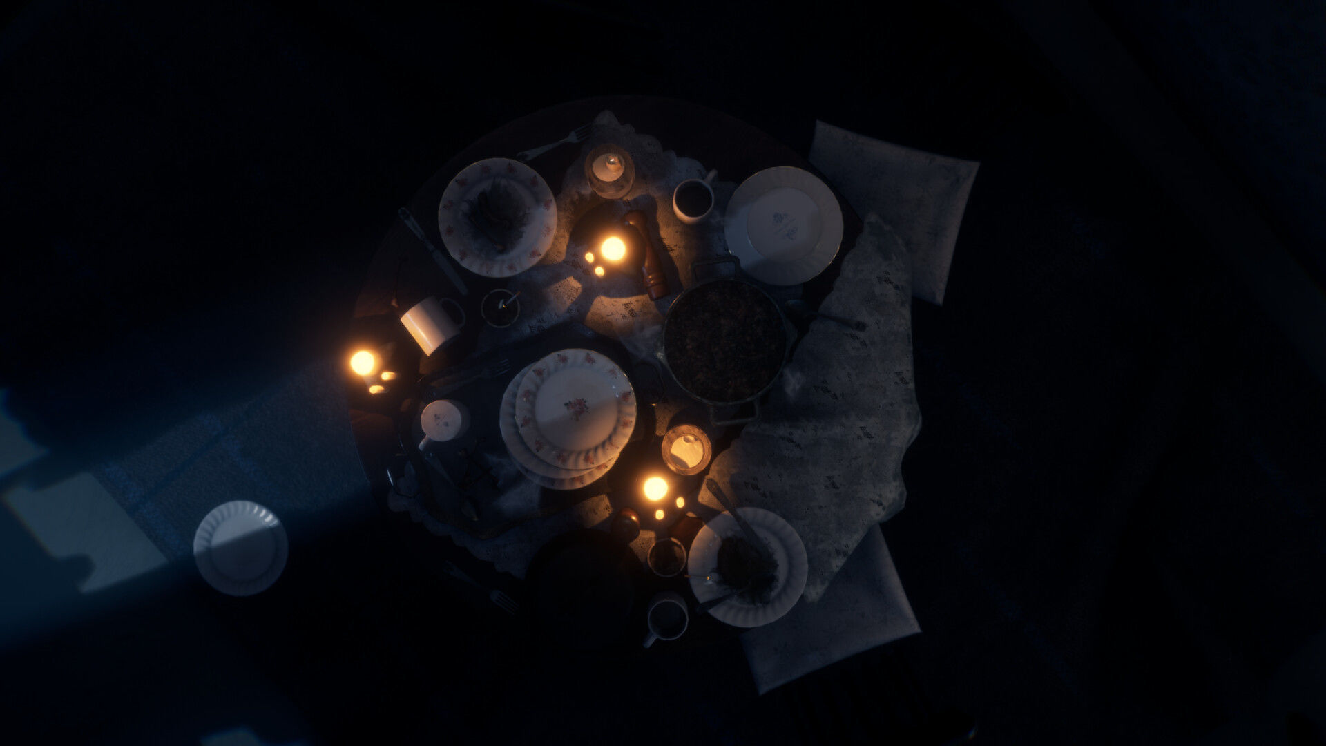 Horror Dining Room - UE4 and UE5 Asset Pack Low-poly 3D model_2