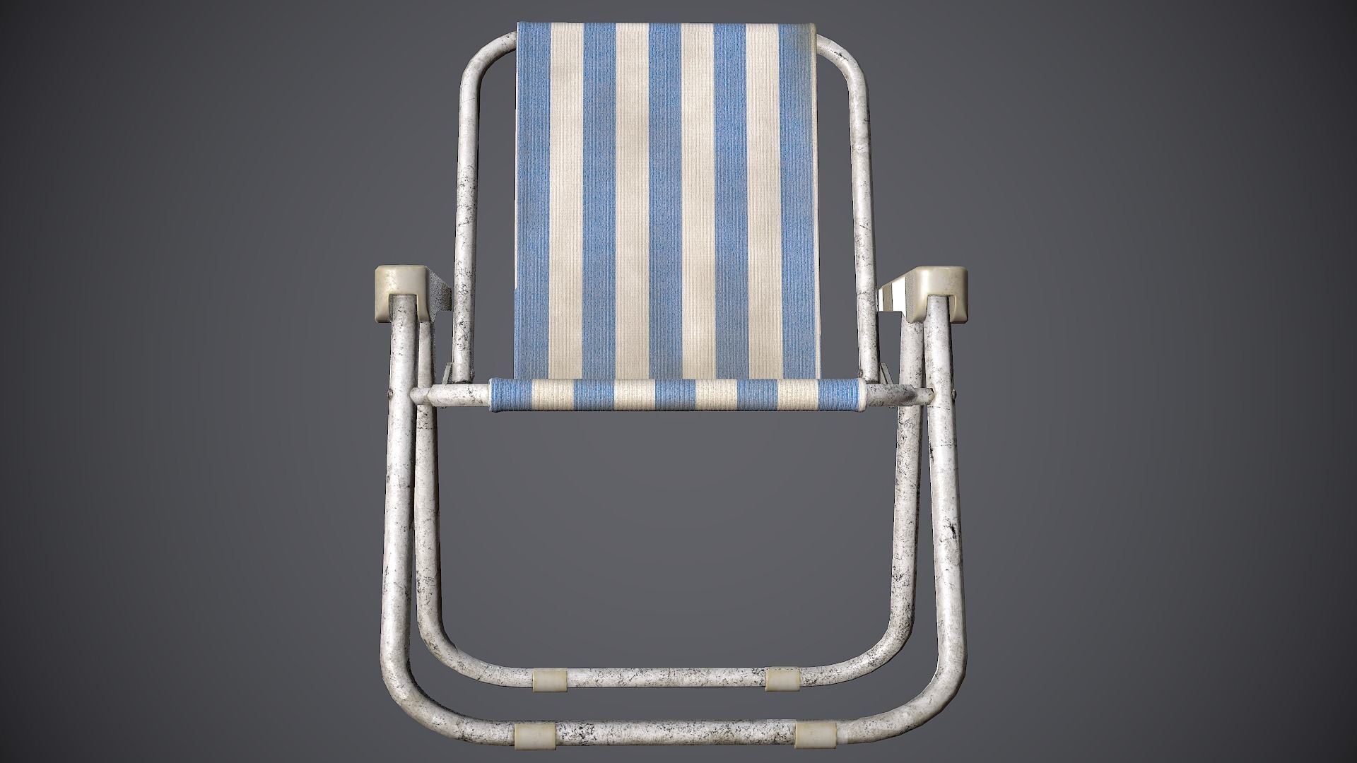 Chair Folding Low-poly 3D model_3