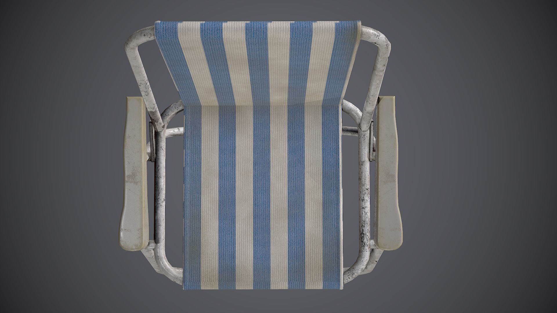 Chair Folding Low-poly 3D model_7