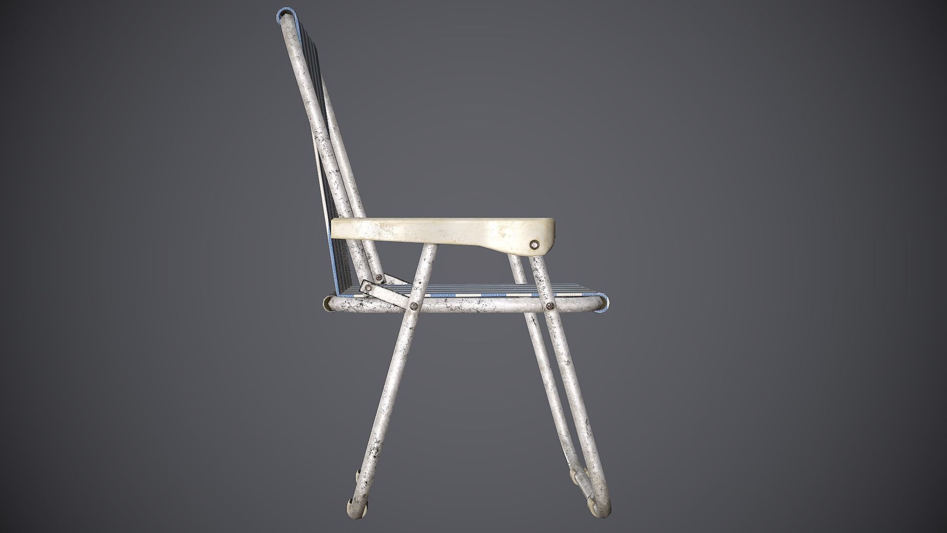 Chair Folding Low-poly 3D model_5