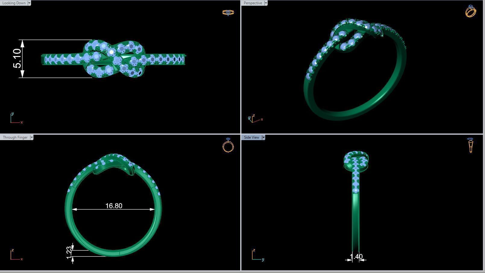  Knot Ring R 0111 3D print model_4
