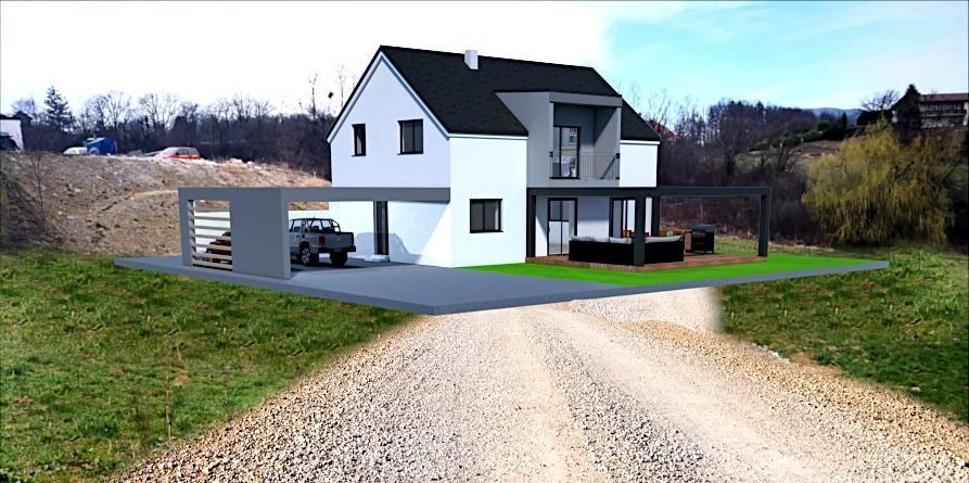 modern house with garage and terrace 3d model Low-poly 3D model_17