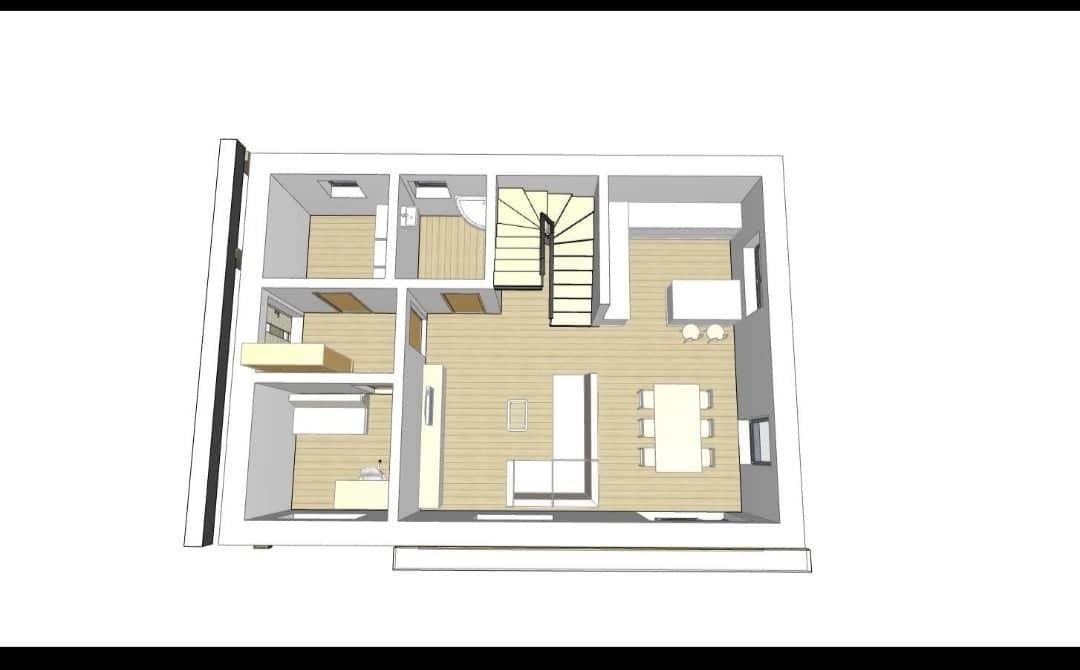 modern house with garage and terrace 3d model Low-poly 3D model_16