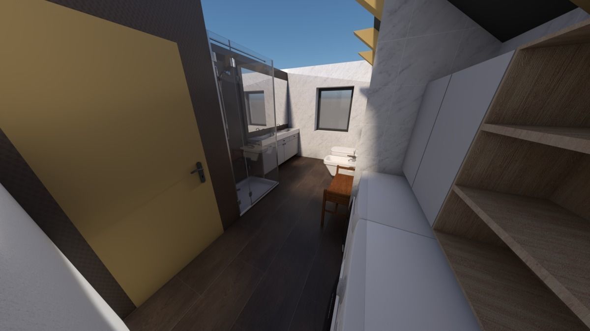 modern house with garage and terrace 3d model Low-poly 3D model_11