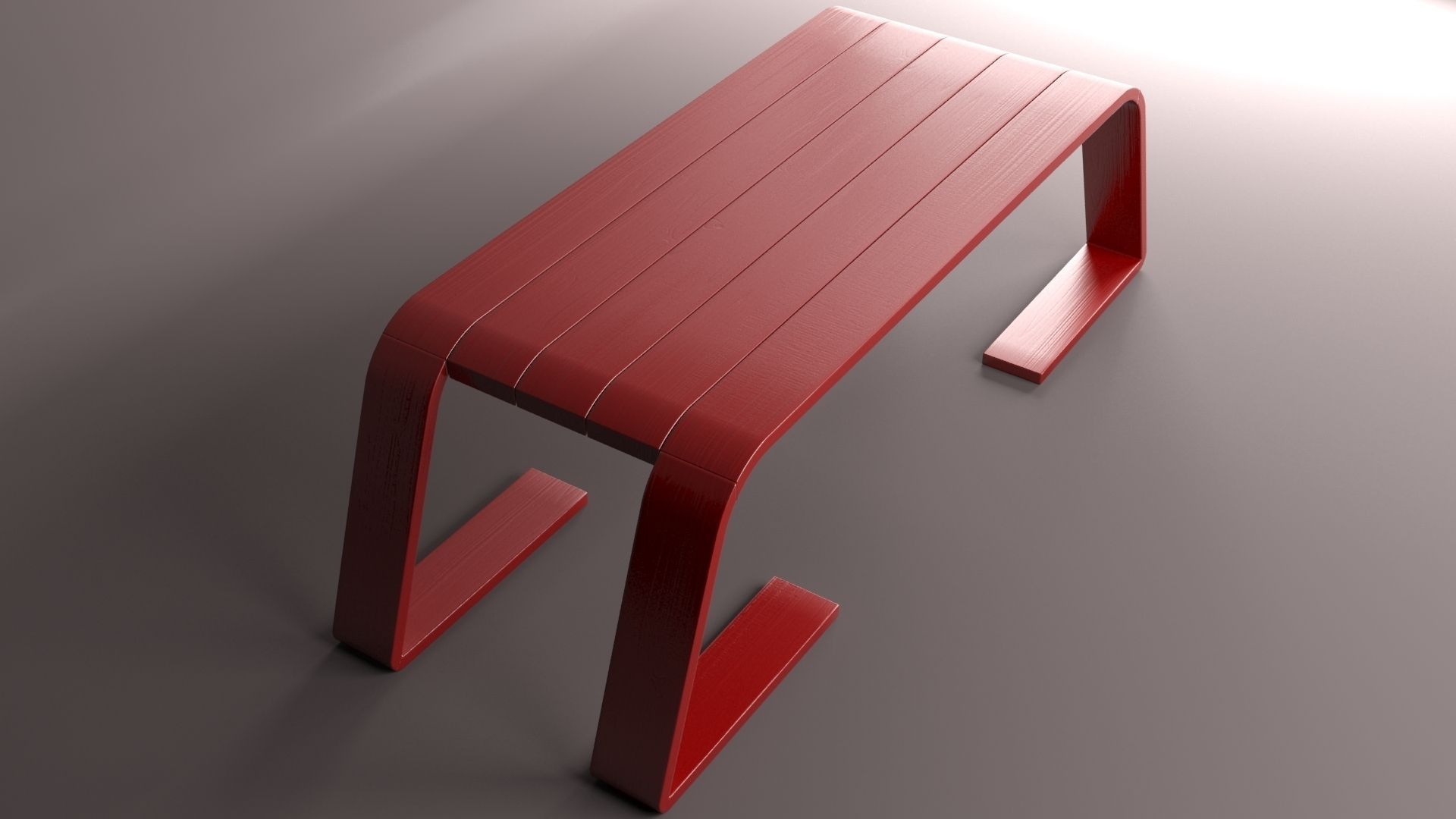 Coffee Table  Low-poly 3D model_7