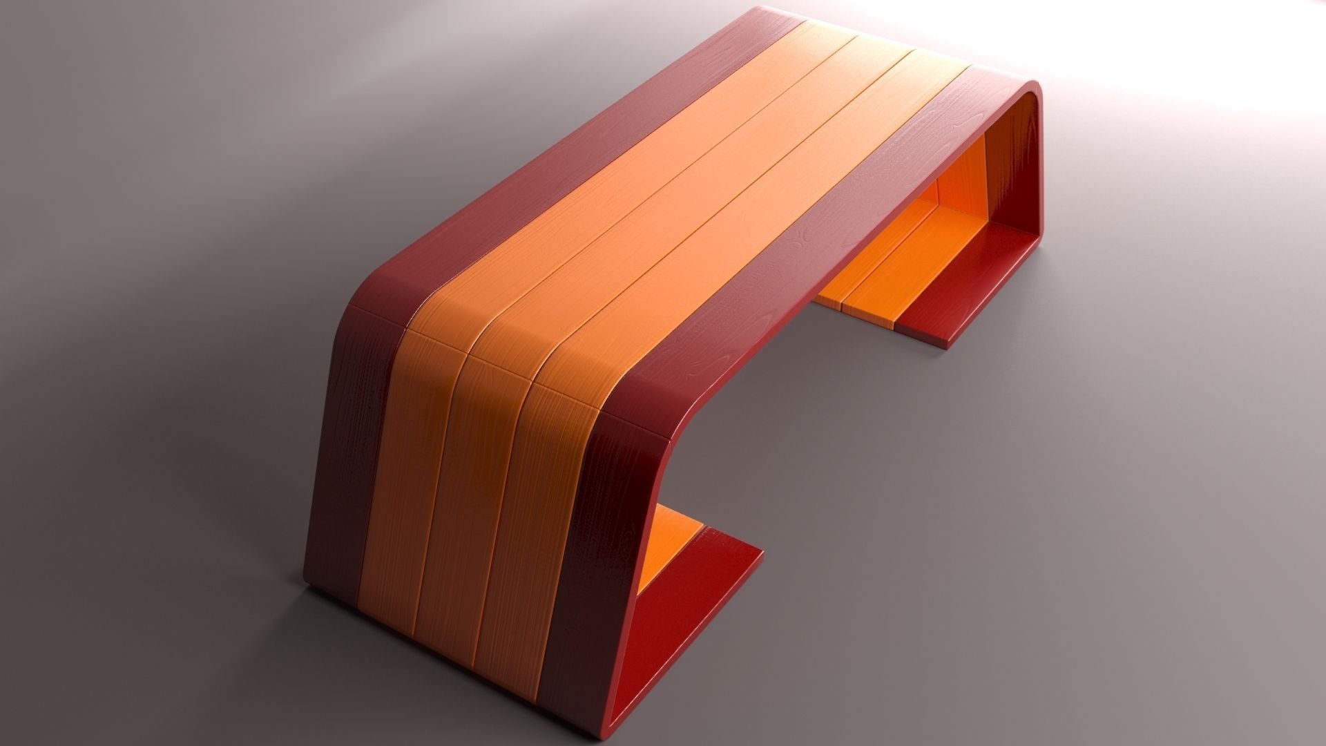 Coffee Table  Low-poly 3D model_4