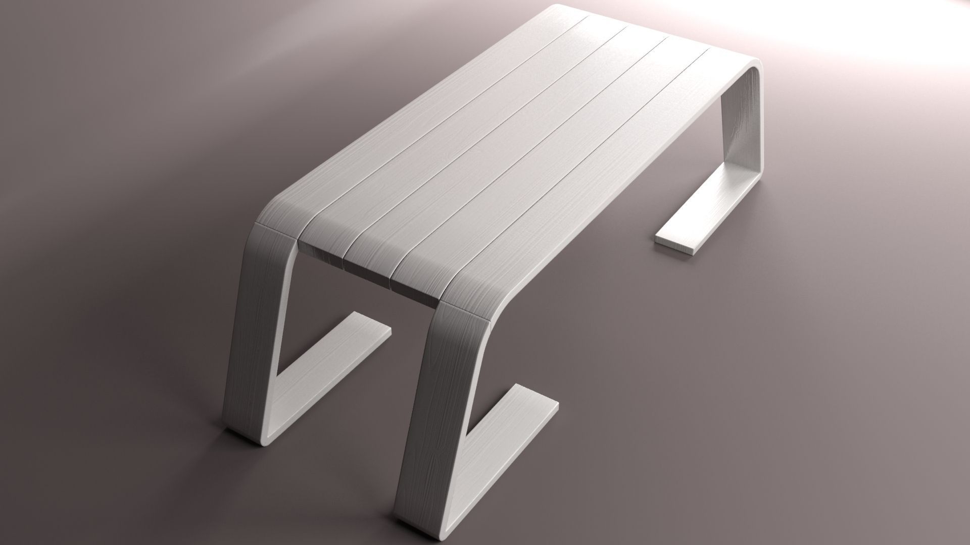 Coffee Table  Low-poly 3D model_6