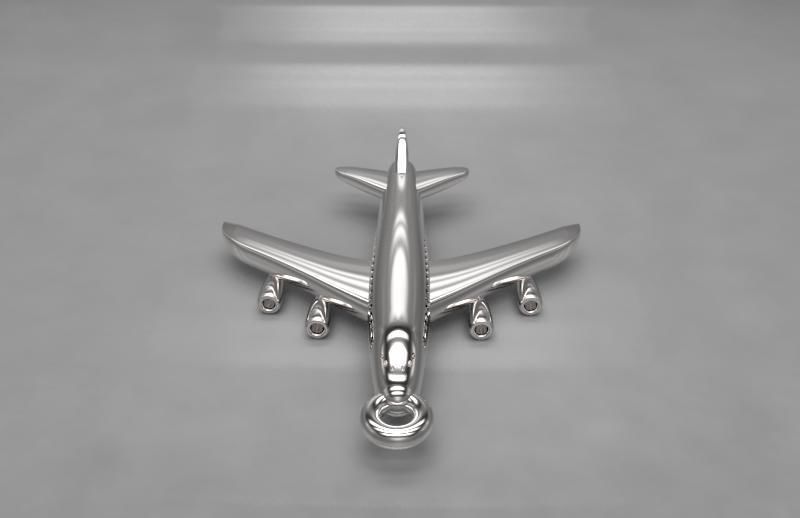 airplane pendant 3D model_1