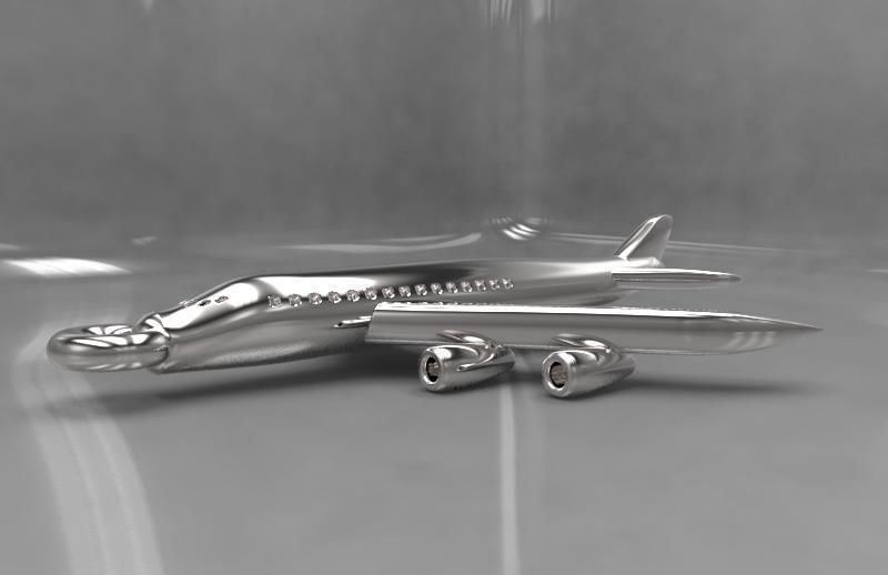 airplane pendant 3D model_3