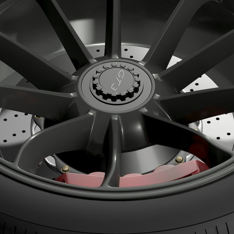 Porsche 911 GT3 2014 wheel 3D model_3