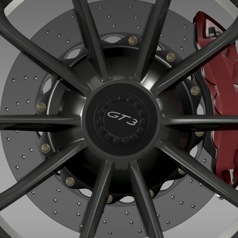 Porsche 911 GT3 2014 wheel 3D model_4